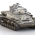 World War II Tank 4 3d model