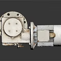 White Industrial Mechanical Equipment With Electric Motor And Flange Mounted Shaft