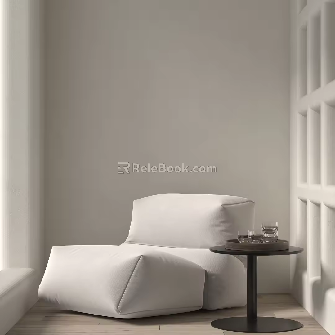 Modern Lazy Sofa Single Chair 3d model