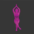 Active Woman Practicing Yoga Tree Pose Standing On Single Leg With Hands Joined