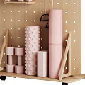 Sports Equipment Organized on Pegboard Wall With Dumbbells Resistance Bands Yoga Rollers And Jump Ropes