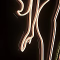 Three Female Silhouettes in Continuous Line Art on Black Background Minimalist Design