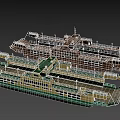Two Modern and Rusted Ships With Open Decks and Hull Details