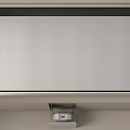 Modern Projection Monitoring Setup With Ceiling Mounted Screen And Projector