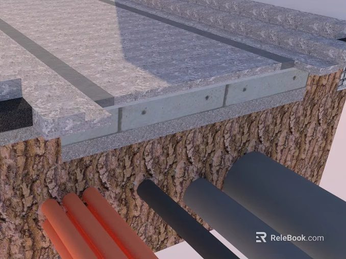 Ancient Architecture Roof Structure With Traditional Tiles And Wooden Frames 3d model 