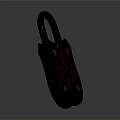 Silver Metal Padlock With Red Decorative Patterns On Gray Background With Reflection