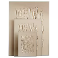 Textured Abstract Oil Painting With Relief Design And Neutral Beige Background Canvas