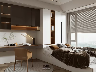 Modern Tatami Bedroom 3d model