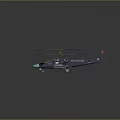 Advanced Sleek Military Helicopter With Dark Blue Fuselage Multi Rotor And Weapon Systems