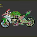 Green And White Sport Motorcycle With Streamlined Design And Modern Look