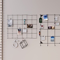 Black Message Board with Clip Photo Wall Photo Frame Photo Clip Hanger Board Photo Rack 3d model