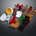 Colorful Modern Leisure Chairs With Various Styles And Unique Designs For Home Decor