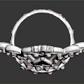 Sparkling Crown Jewelry Design With Heart Shaped Accents And Pink Gemstones