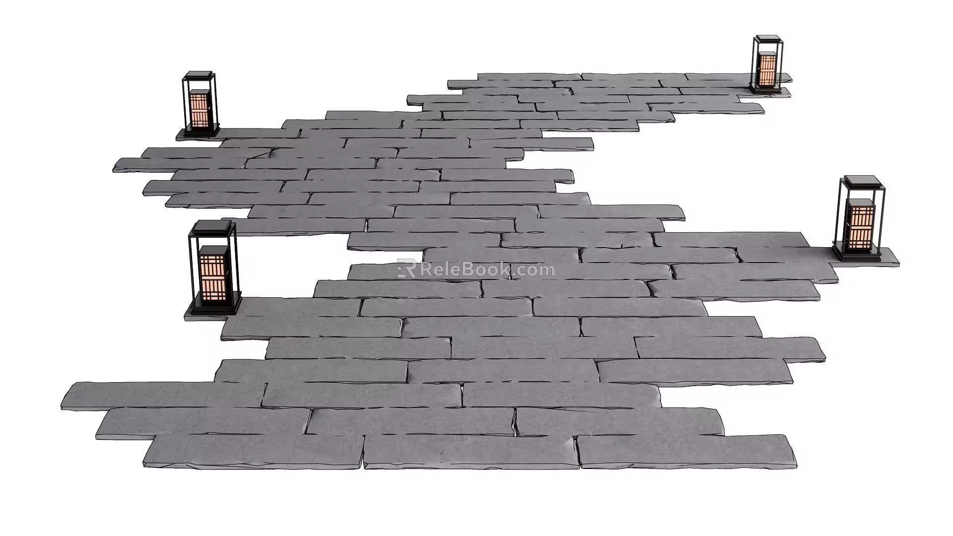 New Chinese style slate luting step 3d model