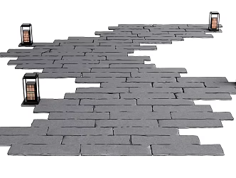 New Chinese style slate luting step 3d model