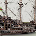 Exploring The Interior Of A Sailing Ship With Decks And Cargo