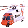 Modern Helicopter Sikorsky Military Helicopter Rescue Helicopter 3d model