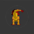 Modern toy dragon 3d model