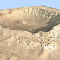 Meteor Crater Meteor Crater Terrain Geopark Mountain Range 3d model