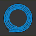 Blue Rolled Yoga Mat With Brown Straps For Exercise And Fitness