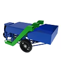 Blue And Green Three Wheel Transport Machine With Conveyor And Wheels