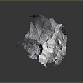 3D Terrain Landscape with Snowy Mountains Blue Lakes and Gray Background