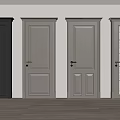 Modern Hinged Doors For Interior With Different Designs And Glass Panel Details 3d model