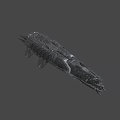 Futuristic Fighter Jet With Complex Structure Armored Exterior Industrial Modules And Gray White Color Scheme