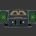Futuristic Sci Fi Multi Level Structure With Detailed Platforms And Glowing Elements