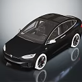 Elegant Shiny Black Modern Sedan With Panoramic Sunroof White Wheels