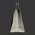 Light Beige Paper Shopping Bag With Handheld Handle And Woven Texture