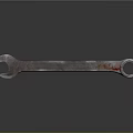 Industrial Metal Wrench with Rustic Finish Mechanical Tool for Repair and Maintenance