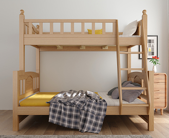 Nordic Bed Bunk Bed 3d model