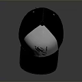 Modern Black And White Cap With Abstract Line Pattern Design For Daily Use 3d model