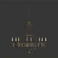Elegant Classic Chandelier Furniture With Metal Frame And Candle Shaped Lights