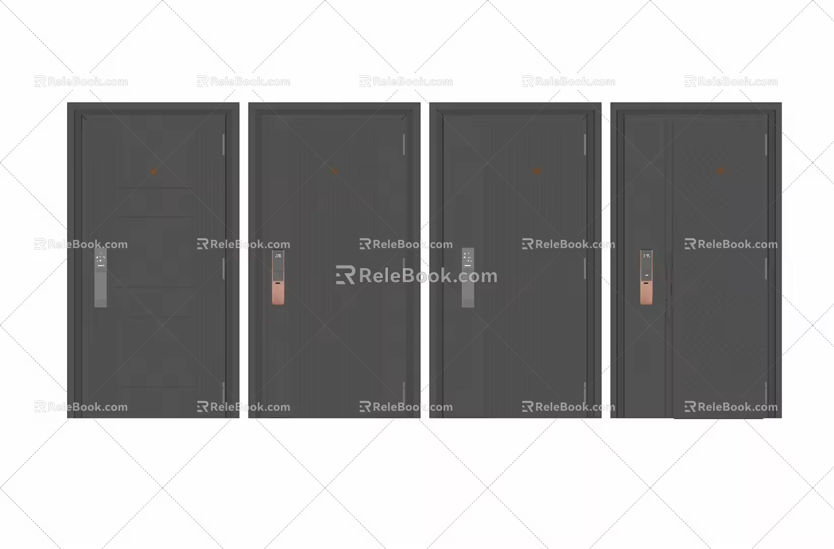 Modern security door 3d model