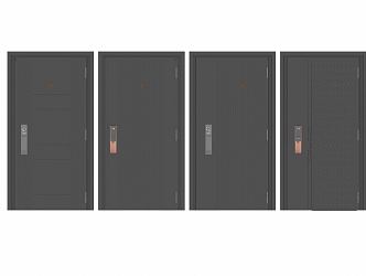 Modern security door 3d model