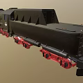 Vintage Steam Train With Black Body Red Wheels And Classic Design