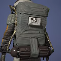 Man Wearing Detailed Astronaut Suit with Helmet Backpack Front and Back Full Body Views