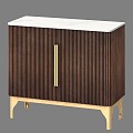 Italian Style Sideboard Nordic Simple Light Luxury Entrance Entrance Cabinet Villa Restaurant Storage Cabinet Living Room Partition 3d model