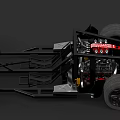 Car Chassis Structure With Suspension System And Black Wheels