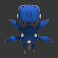 Blue Spider Like Robot Character With Multi Legged Mechanical Creature Design 3d model