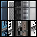 Architectural Perforated Metal Panels With Diverse Hole Patterns And Colors