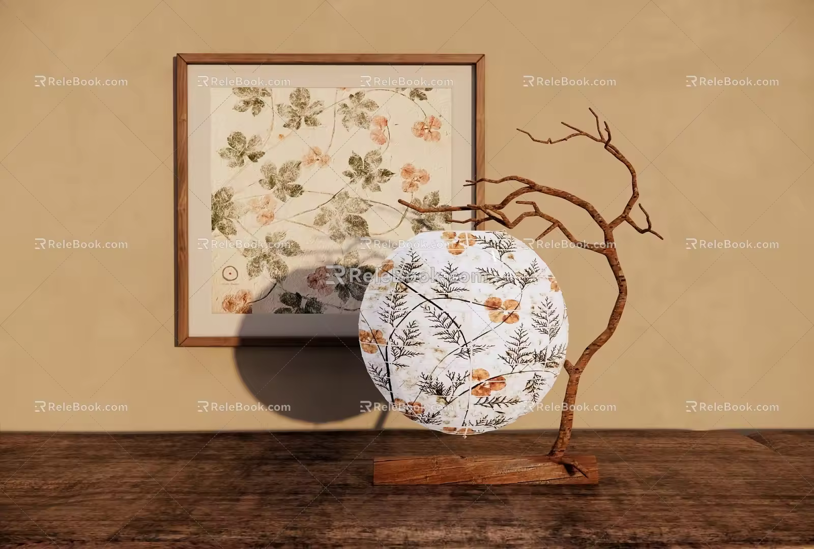 New Chinese Style Table Lamp New Chinese Style Table Lamp Non-Legacy Flower Lamp Art Device Lantern New Chinese Style Table Lamp Dead Branch Table Lamp 3d model