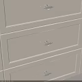 Sleek Metal Handles On Modern White Drawer Cabinet With Minimalist Design