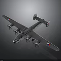 Space Exploration Themed Silver Gray Airplane Model With Four Engines And Wing Logos