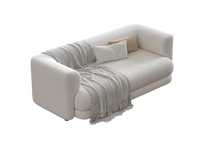 Elmalek Furniture modern fabric double sofa 3d model