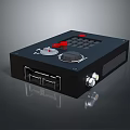 Headphone Speaker With Black Design Control Buttons Knobs And Audio Interface