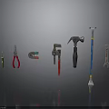 Essential Hand Tools Set Including Hammer Wrench Pliers Screwdriver And Tape Measure