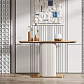 Light Luxury End View Desk 3d model